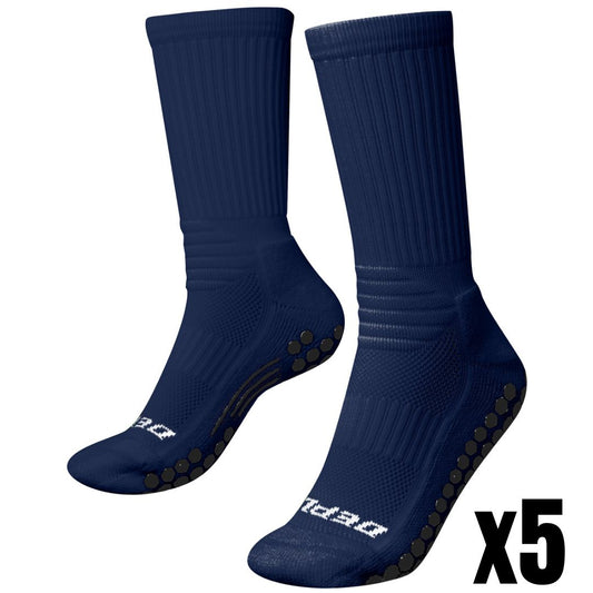 Bundle Pack - 5x Navy V2 Grip Socks