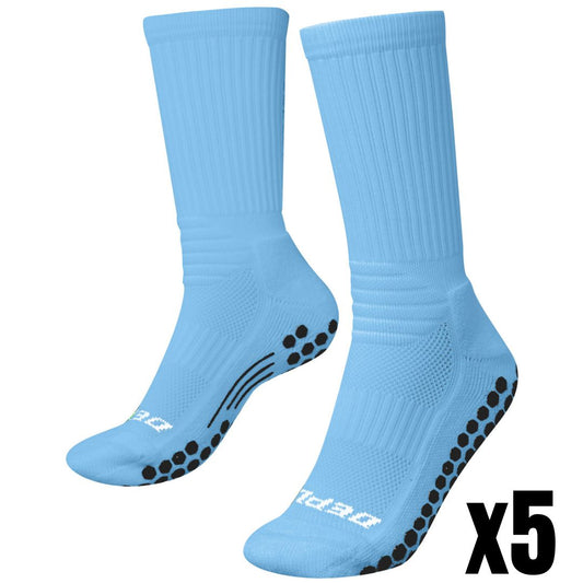 Bundle Pack - 5x Sky Blue V2 Grip Socks