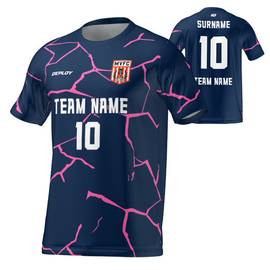 Moss Vale FC - Flight Jersey Cracks - Navy/Pink