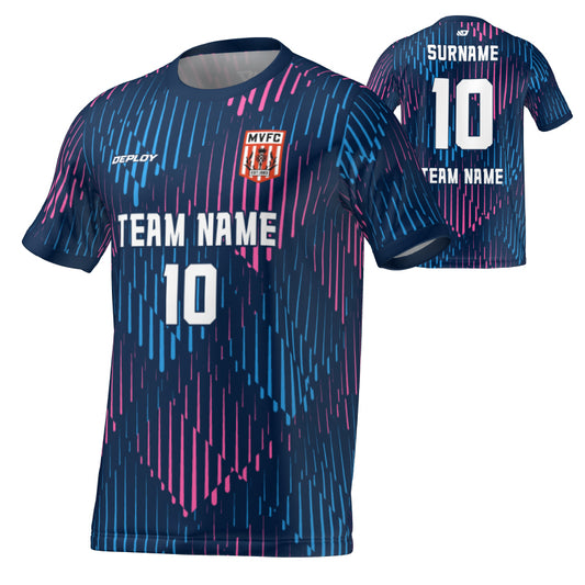 Moss Vale FC - Flight Jersey Faded - Navy/Pink