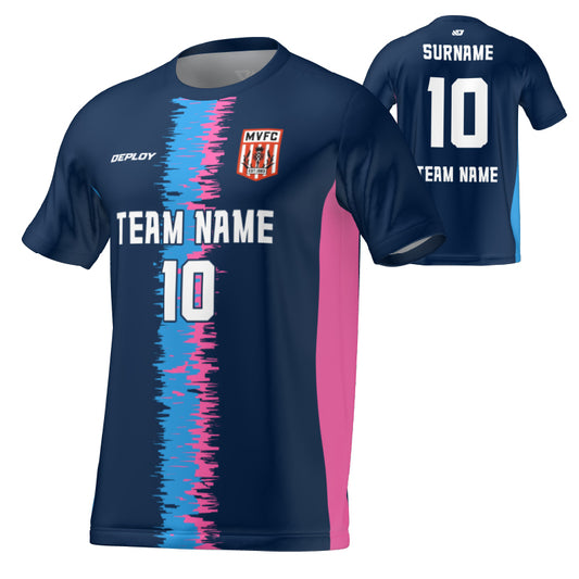 Moss Vale FC - Flight Jersey Static- Navy/Pink