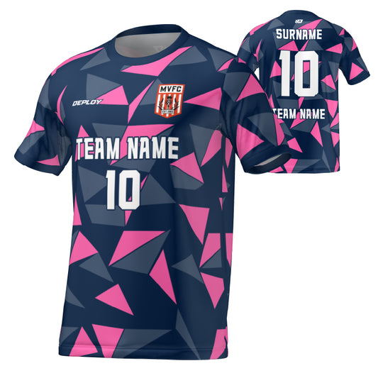 Moss Vale FC - Flight Jersey Fragments - Navy/Pink