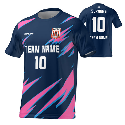 Moss Vale FC - Flight Jersey Lightning - Navy/Pink