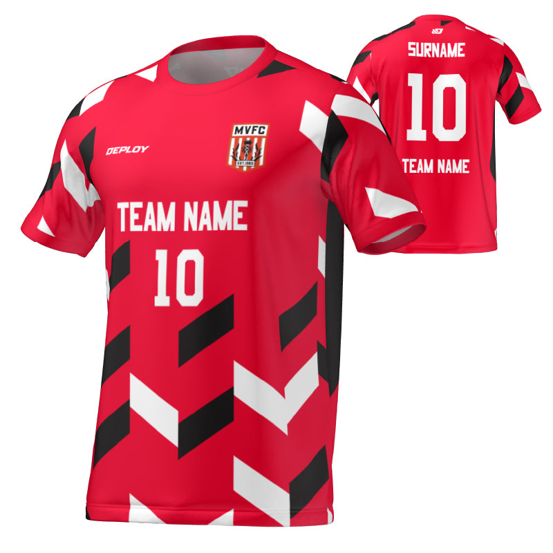 Moss Vale FC - Flight Jersey Arrows - Red