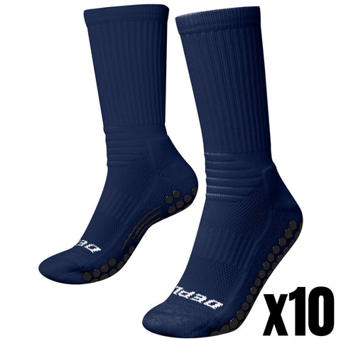 Bundle Pack - 10x Navy V2 Grip Socks