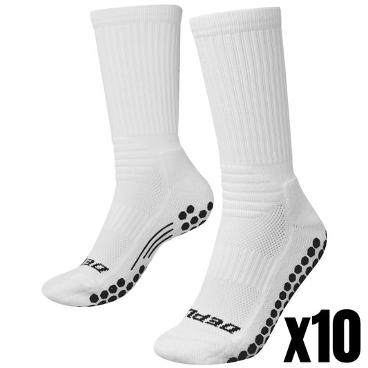 Bundle Pack - 10x White V2 Grip Socks