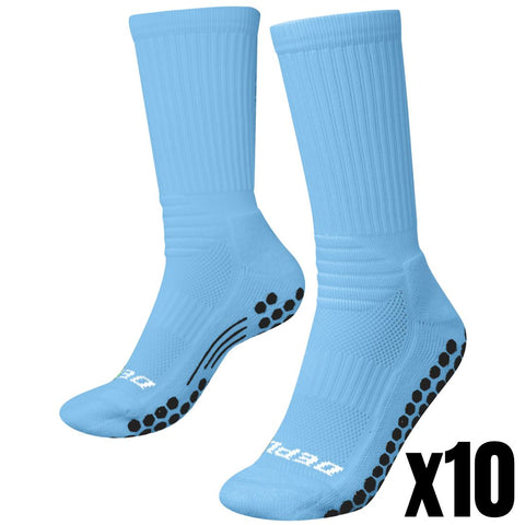 Bundle Pack - 10x Sky Blue V2 Grip Socks