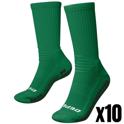 Bundle Pack - 10x Green V2 Grip Socks