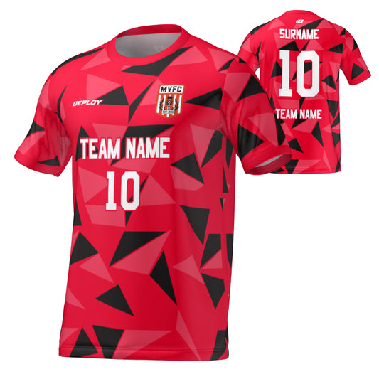 Moss Vale FC - Flight Jersey Fragments - Red