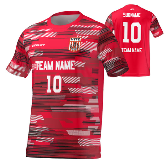 Moss Vale FC - Flight Jersey Glitch - Red