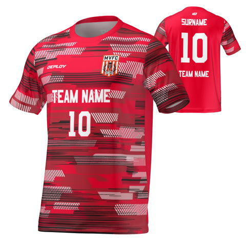 Moss Vale FC - Flight Jersey Glitch - Red