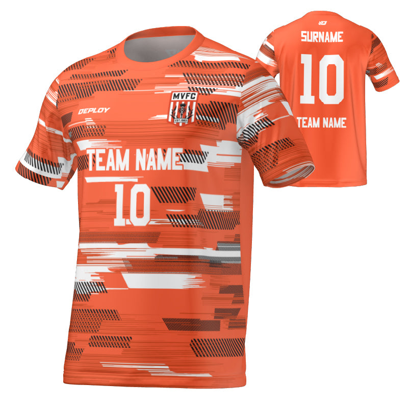 Moss Vale FC - Flight Jersey Glitch - Orange