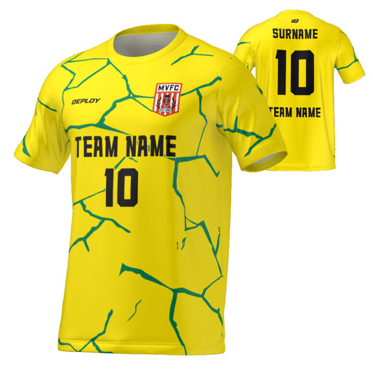 Moss Vale FC - Flight Jersey Cracks - Yellow