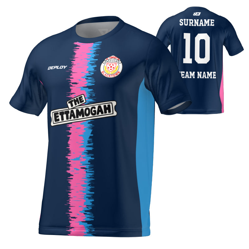 BDSFA - Static Stripe - Navy & Pink