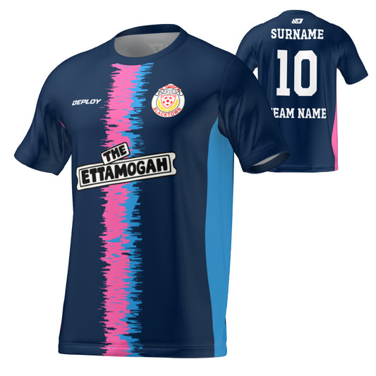 BDSFA - Static Stripe - Navy & Pink