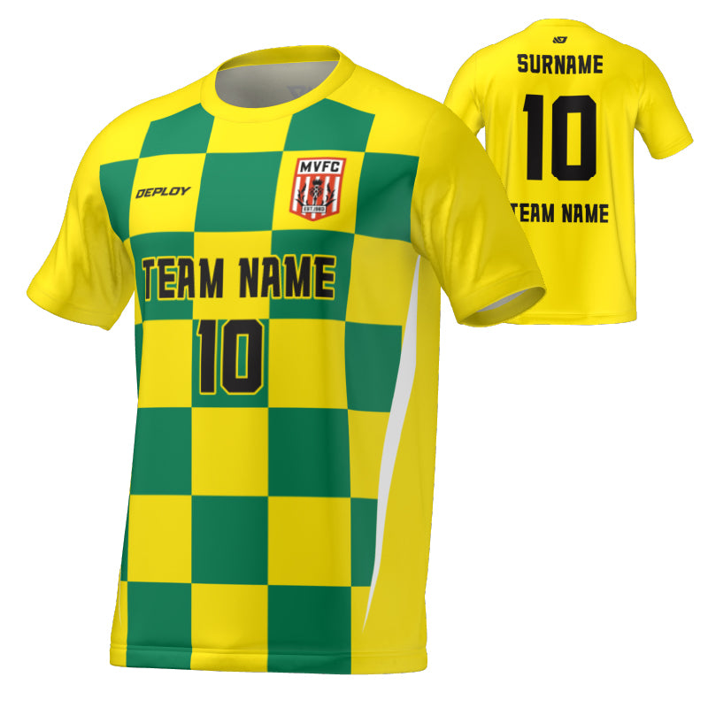 Moss Vale FC - Flight Jersey Checkers - Yellow