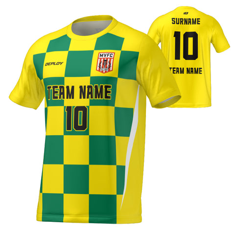 Moss Vale FC - Flight Jersey Checkers - Yellow