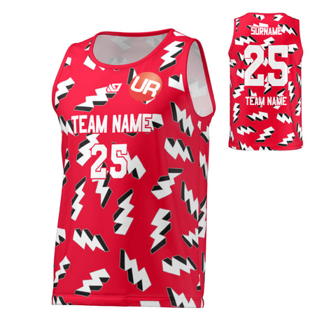 URBAN REC - FLIGHT SINGLET 3D LIGHTNING - RED