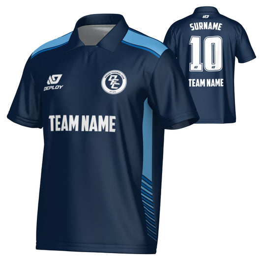 Apex Collared Jersey - Navy & Sky Blue