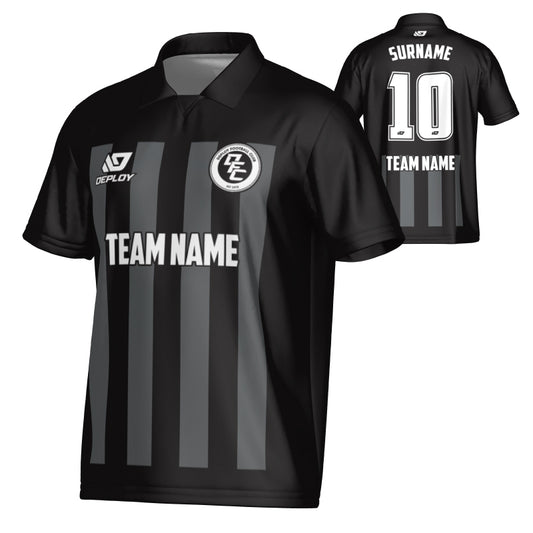 Bars Collared Jersey - Black