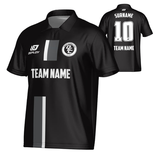 Block Collared Jersey - Black