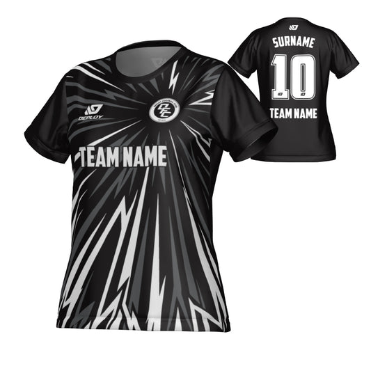 Burst Womens Jersey - Black