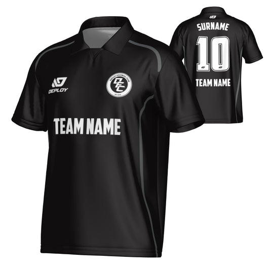 Contour Collared Jersey - Black