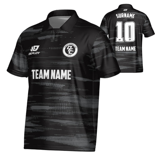 Distort Collared Jersey - Black