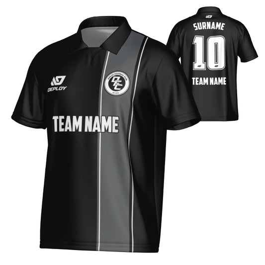 Edge Collared Jersey - Black