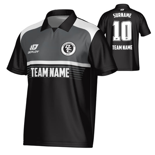 Horizon Collared Jersey - Black