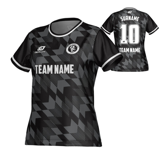 Leaves Womens Jersey - Black
