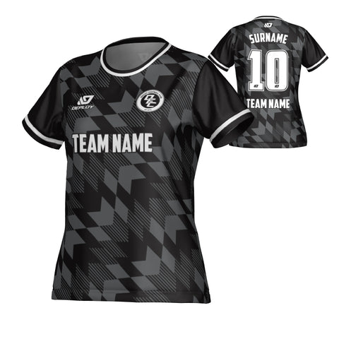 Leaves Womens Jersey - Black