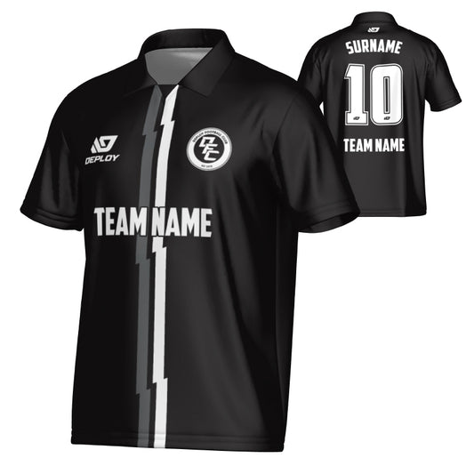 Lightning Collared Jersey - Black