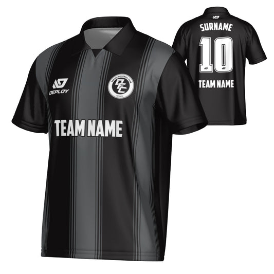 Pillars Collared Jersey - Black