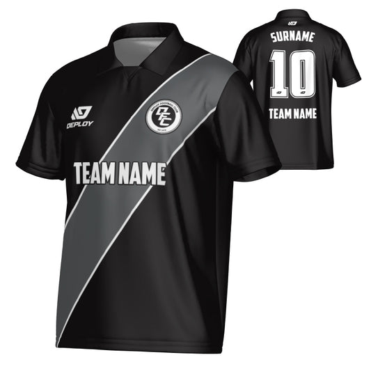 Sash Collared Jersey - Black