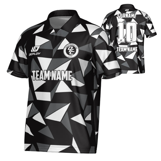 Shards Collared Jersey - Black