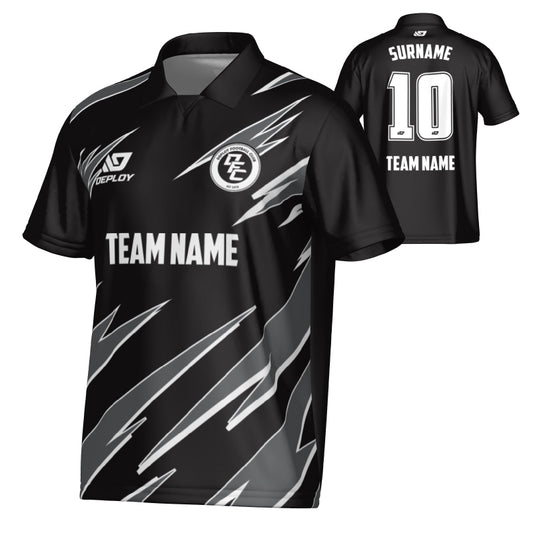 Sharp Collared Jersey - Black