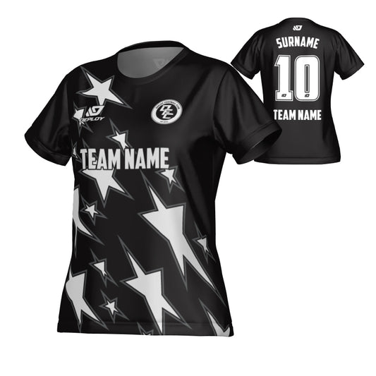 Stars Womens Jersey - Black