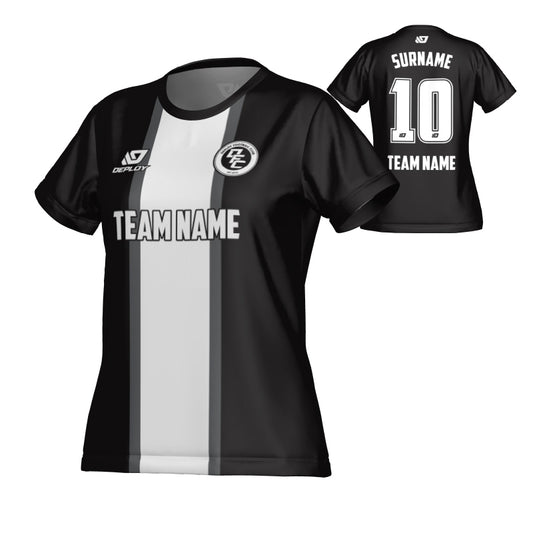 Stripe Womens Jersey - Black