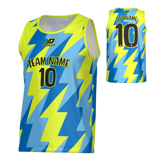 Bolts Sports Singlet - Neon Yellow