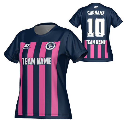 Bars Womens Jersey - Navy & Pink