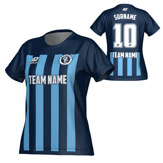 Bars Womens Jersey - Navy & Sky Blue
