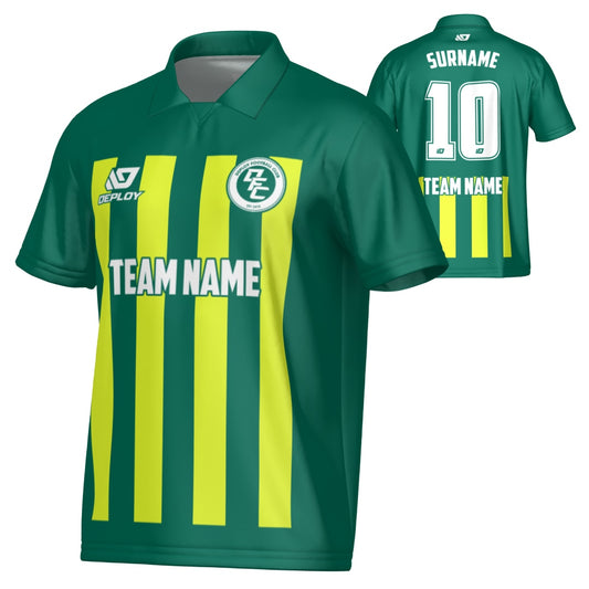 Bars Collared Jersey - Green