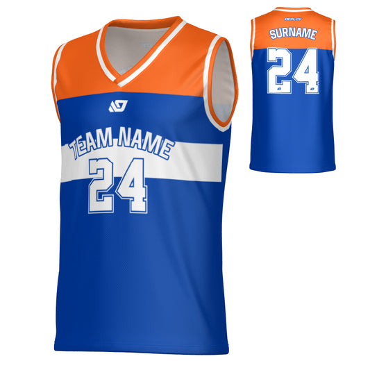 Bandit Basketball Jersey - Blue & Orange