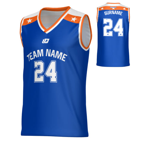 Core Basketball Jersey - Blue & Orange