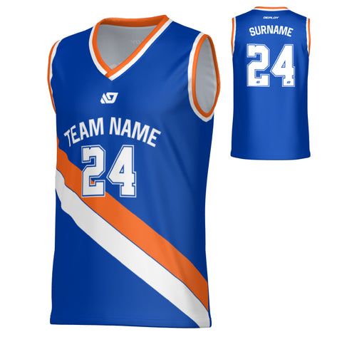 Drift Basketball Jersey - Blue & Orange
