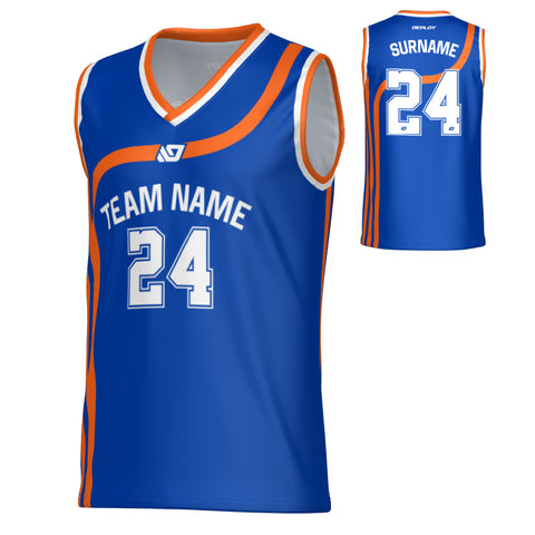 Halo Basketball Jersey - Blue & Orange