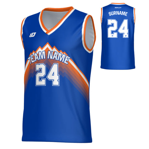 Horizon Basketball Jersey - Blue & Orange