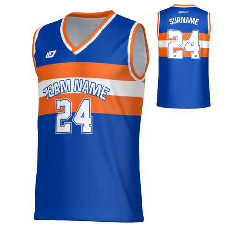 Legacy Basketball Jersey - Blue & Orange