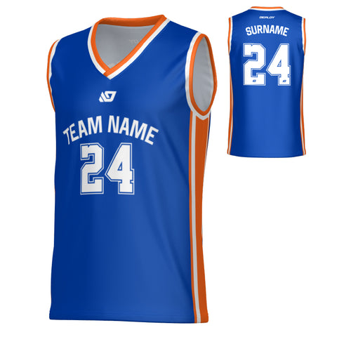 Vector Basketball Jersey - Blue & Orange